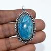 Blue Apatite Pendant Natural Gemstone 925 Sterling Silver Handmade Pendant Gift For Her