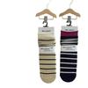 American Retro Classic Striped Double Luo Mouth Contrasting Color Curled Edge Boneless Medium Tube Socks Stacking Socks