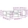 Coffee Table Sonoma Oak 107 x 107 x 40 cm Particleboard