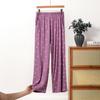 Большие размеры XL - 6XL Женские модальные пижамные штаны с принтом из бантов по всей поверхности, облегающие, повседневные, для дома, можно носить на улице, базовый слой