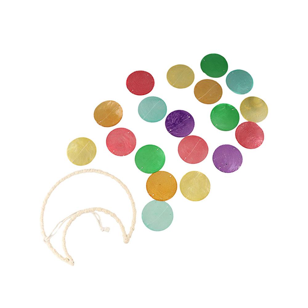 Handmade Natural Shell Wind Chimes Colorful Moon Dream Catchers for Room Window Balcony