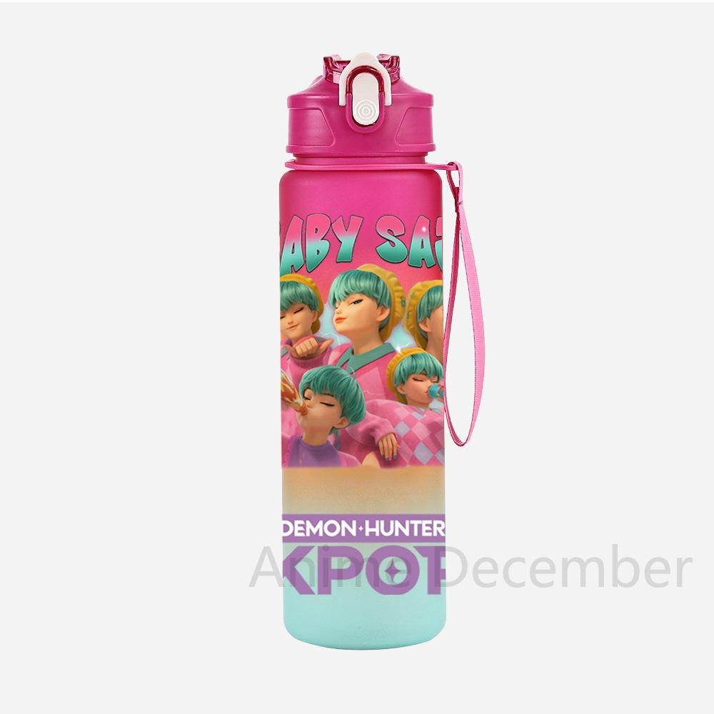 Бутылка для воды аниме K-Pop «Охотники на демонов» большой вместимости с удобной веревкой для переноски - Идеальный подарок для мальчиков и девочек