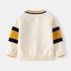 Children Sweaters Autumn the New Boys Wool Cardigan Baby V-neck Embroidery Korean Childrens Coat