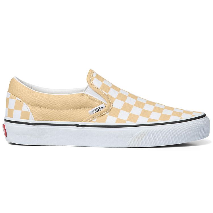 Vans Classic Slip-On Color Theory Checkerboard - Honey Peach Unisex Sneakers Orange VN0A7Q5DBLP