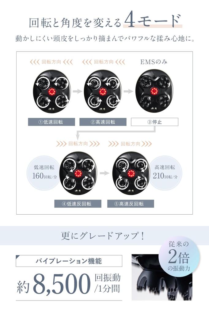 Published In BiST WAVEWAVE EMS Scalp Head Spa Electric Scalp Brush Scalp Care Face Care 3 Attachments Waterproof Red LED Vibration Present Gift (Body)