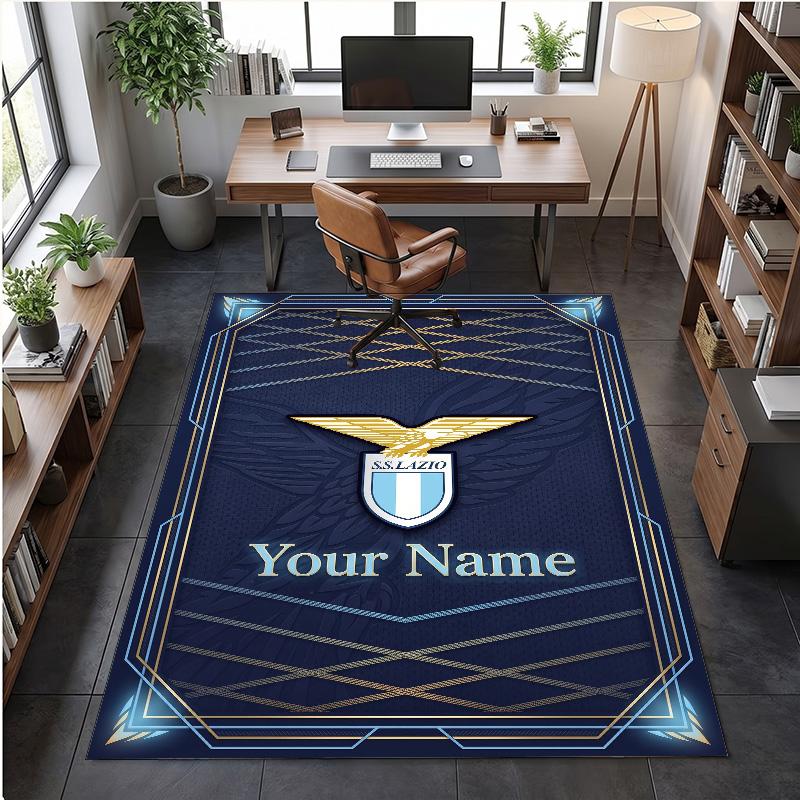 Crystal Velvet Rug Lazio FC Print Custom Name Text Floor Mat Home Decor
