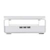 Подставка для монитора Sanwa Direct с 3 портами USB и 2 розетками, ширина 60 x глубина 20, см, белая, 100-MR039W