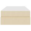 Storage Bed with Mattress Cream 90 x 200 cm Polyester