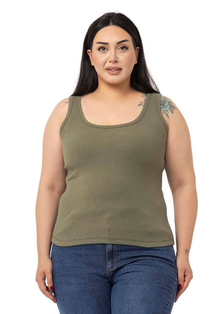 Женский стиль, боди большого размера, зеленый боди больших размеров с ребристыми ребристыми бретельками