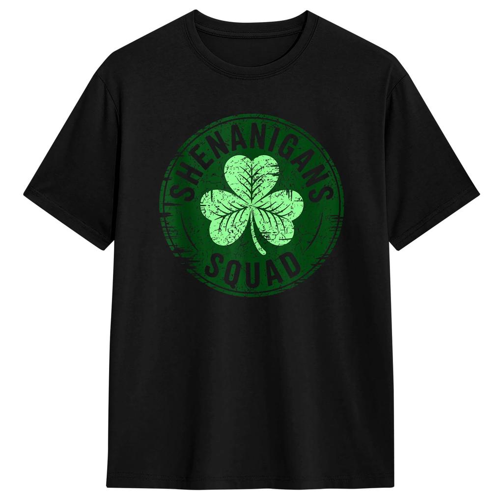 Oversized T Shirt Summer Shenanigans Squad St Patricks Paddys Pattys Day Hip Hop T Shirts Cotton Unisex Casual Hot Sale Clothes
