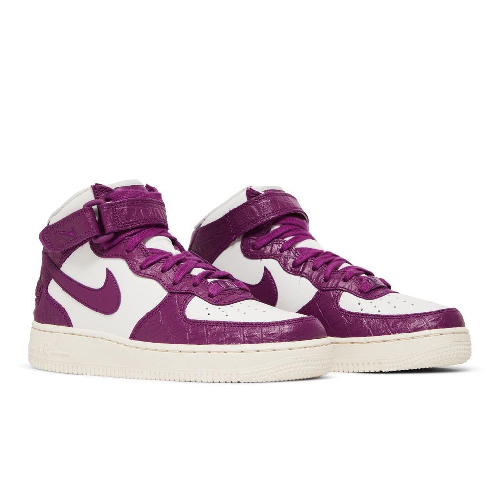 Nike Womens Air Force 1 '07 Mid 'Tokyo 2003' (women's sizes) Viotech / Viotech / Summit White / Summit White / Ghost Green / Metallic Silver