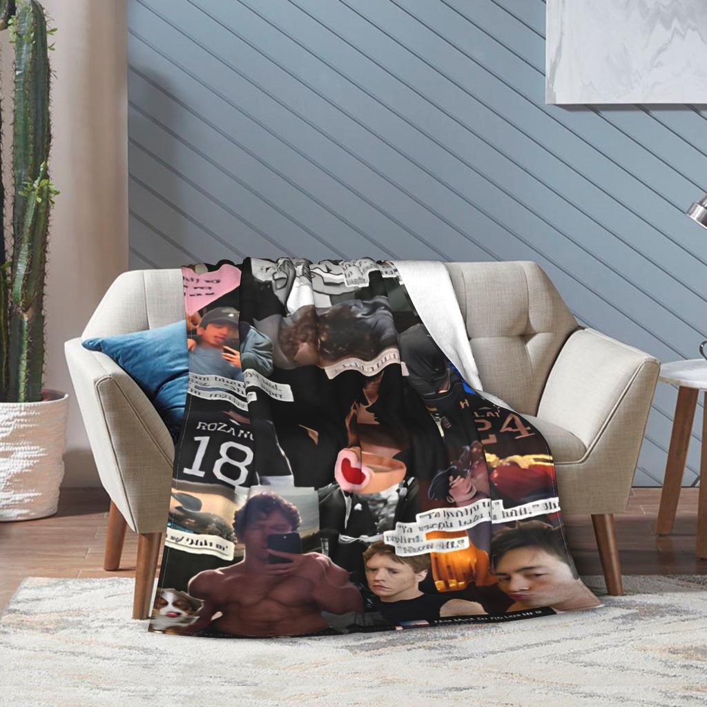 Heated Rivalry Blanket Flannel Summer Air Conditioning TV Breathable Ultra-Soft Throw Blanket for Bed Outdoor Quilt