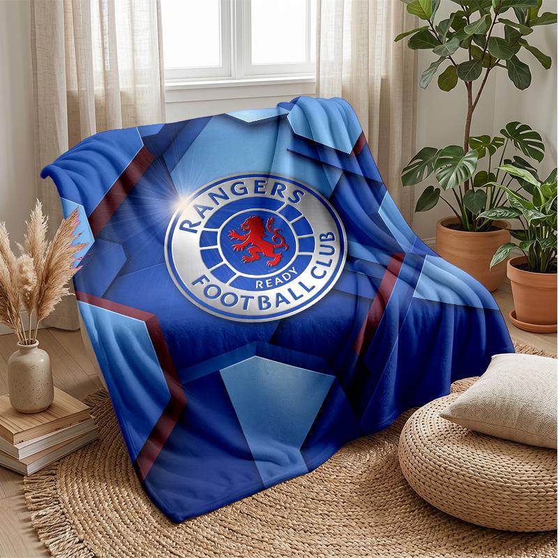 Rangers FC Soft Flannel Fleece Blanket Lightweight Cozy Warm Throw Blanket For Sofa Bed Home Decor