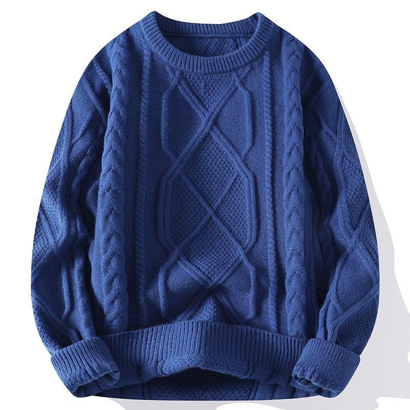 Hot Sale, Autumn and Winter New Casual Crew Neck Sweater Bottom Knitted Sweater Large Size Loose Sweater