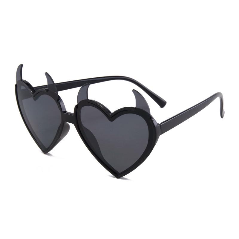 European Devil Horn Party Sunglasses - Fashionable Mirrors for Halloween & Birthdays