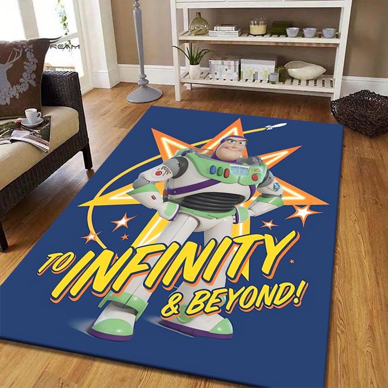 1pc Buzz Lightyear Pattern Area Rug Soft Flannel Floor Mat for Living Room, Bedroom, Kitchen, Sofa Coffee Table Floor Mat, Machine Washable