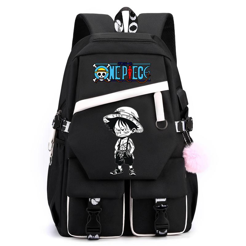Аниме One Piece Anti Theft Bag Водонепроницаемый рюкзак для путешествий на открытом воздухе Канцелярские принадлежности для девочек и мальчиков, для ежедневного обучения, удобная сумка для книг Mochila