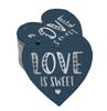 Inkdotpot 100 шт. в упаковке бирка из настоящей серебряной фольги Love Is Sweet на свадьбу