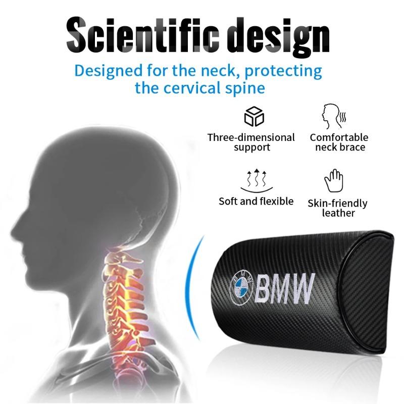 2 шт. Подушка для шеи автомобильного сиденья из углеродного волокна, подголовник для путешествий, аксессуары для BMW M Performance E46 E90 E60 F30 E39 E87 W222