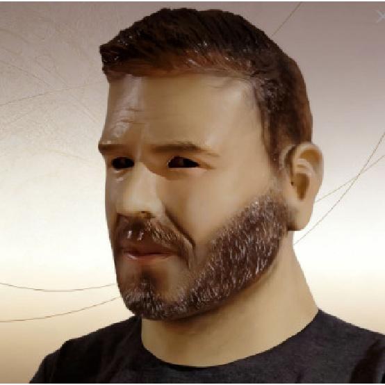 Popular handsome young man headgear character mask, can be labeled and quality inspected