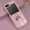 For Samsung Galaxy Z Flip5 5G Case Precise Cutouts 6D Electroplating TPU Phone Cover with Ring Holder