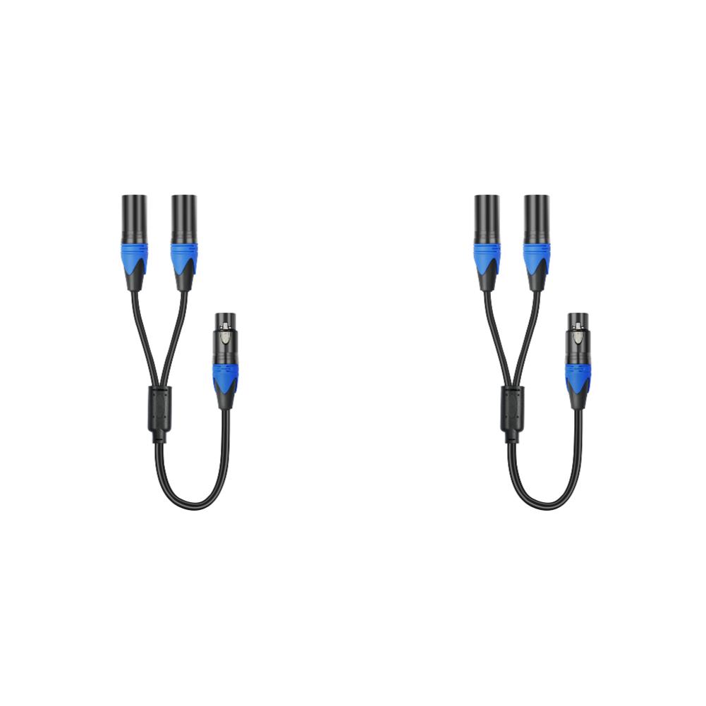 1/2Pcs 50cm Female To 2 Male XLR Y Cable XLR Female To Dual XLR Male Y Splitter Mic Cable Microphone Splitter Cord for Mixer