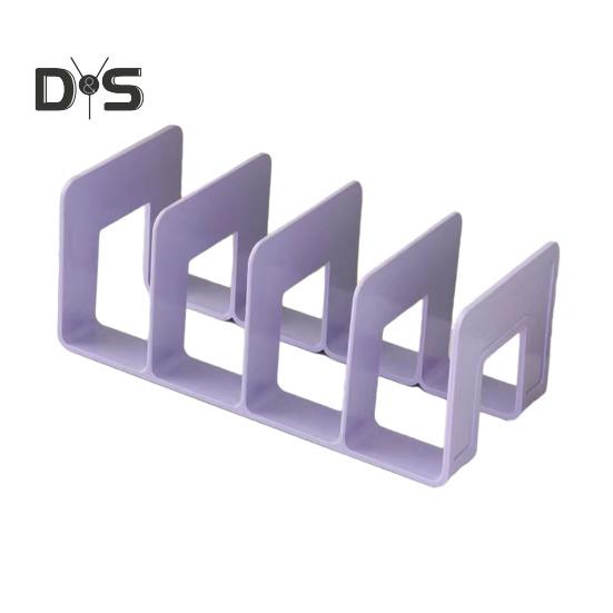 Настольный органайзер Boodend для хранения книг, подставка с 4 вертикальными отделениями, пластиковая полка-сортировщик файлов для книг и журналов