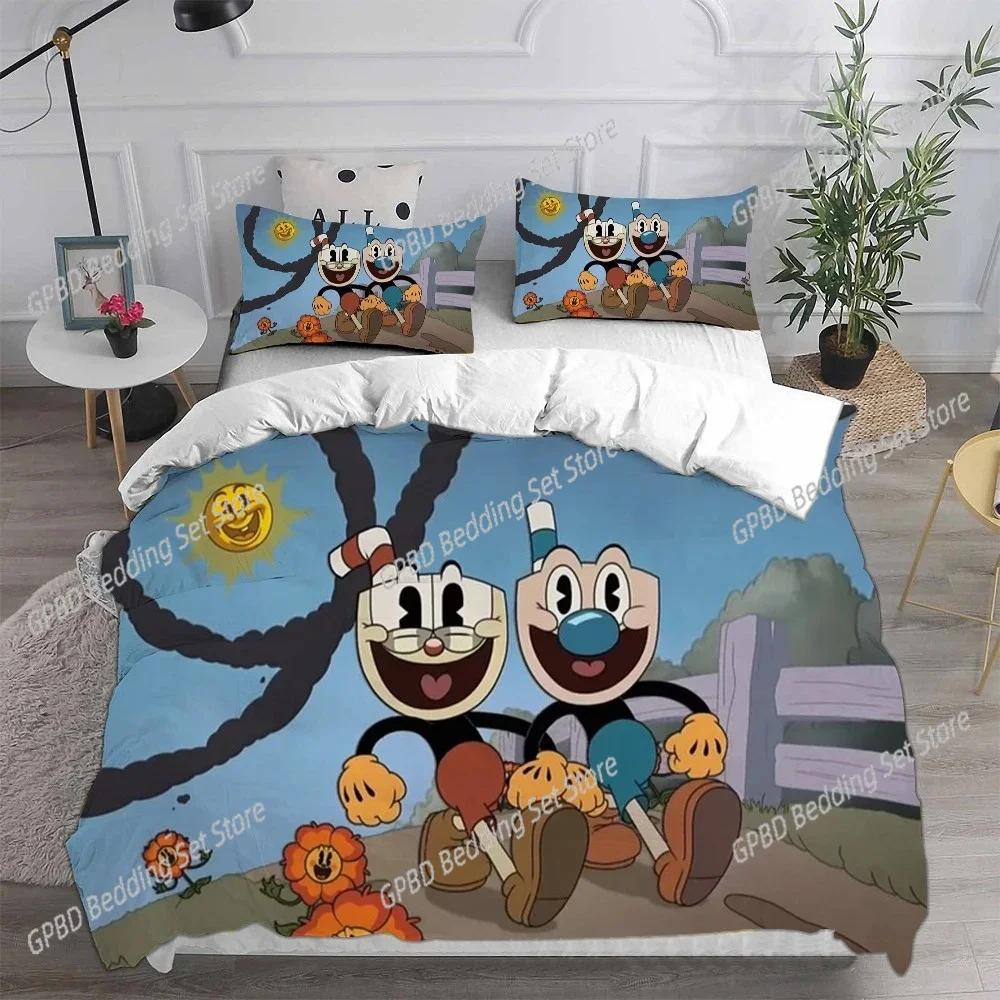 Одеяло Новое Домашнее Текстильное Мультяшное Cuphead Комплект Постельного Белья Спальня Мягкое Современное S Удобное И
