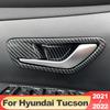 Для Hyundai Tucson NX4 2022 2023 Hybrid N Line ABS углеродное волокно, внутренняя дверная ручка, рамка, накладка, аксессуары для интерьера