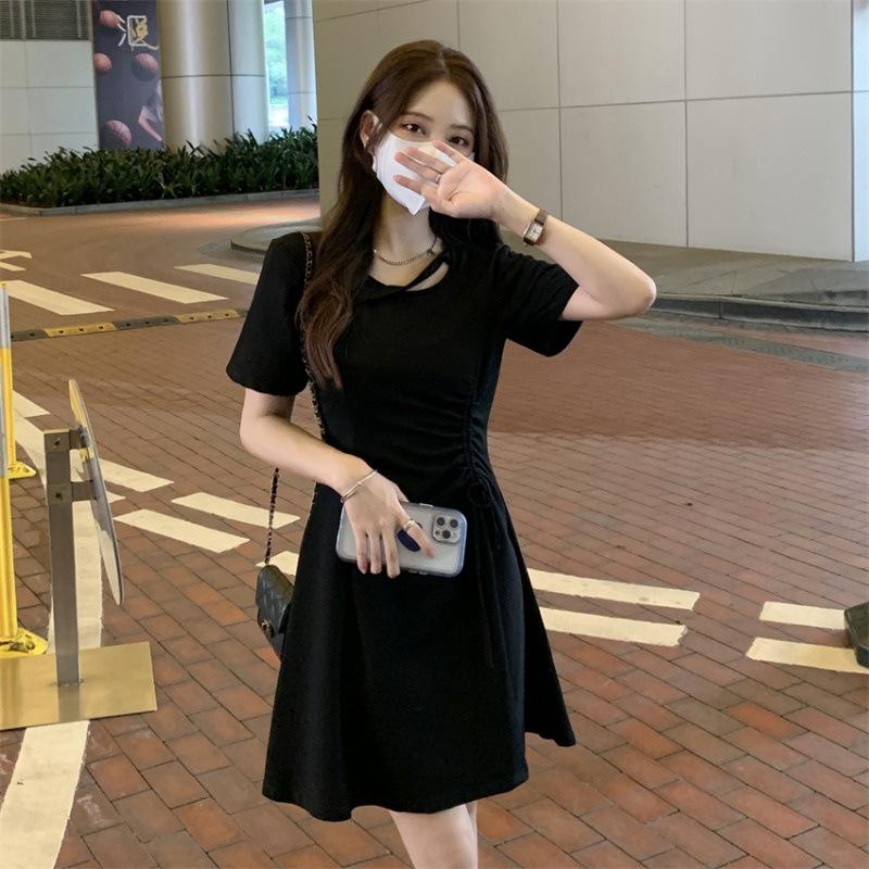 Женское платье Sweet Spicy Wind с короткими рукавами, весенне-летнее, в стиле ретро, для отдыха и путешествий, облегающее платье