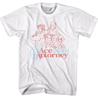 Футболка с линейным рисунком Phoenix Wright & Crew из Ace Attorney
