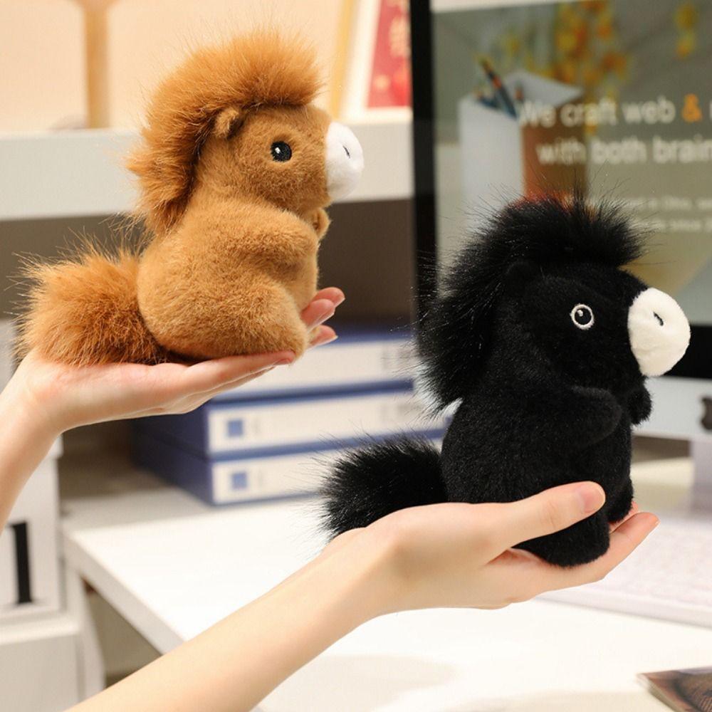 Stuffed Animal Simulation Horse Plush Toys Plush Horned Sheep Plush Doll Birthday Gift