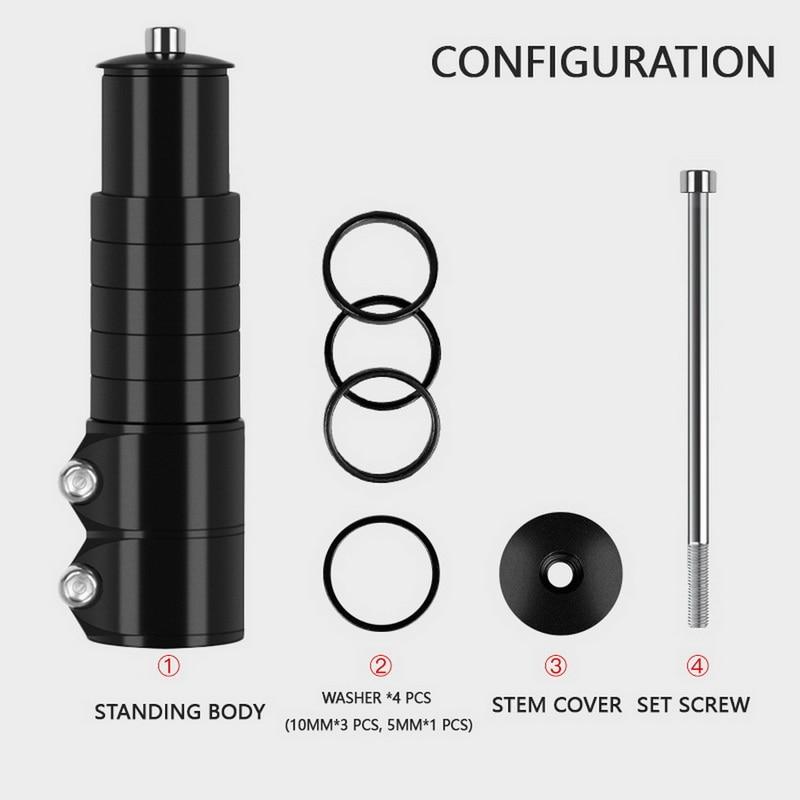 MTB Bike Handlebar Stem Riser Extender Aluminium Bicycle Extension Adaptor