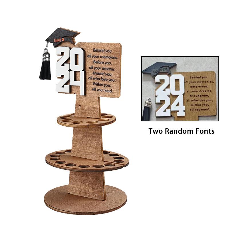 1 шт., простая установка, держатель для денег, поздравительная открытка, подарок на выпускной 2024 года, деревянное украшение