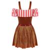 Womens Gingerbread Costume Oktoberfest Outfits German Bavarian Dress Dirndl Dress Halloween Fancy Dress Theme Party Dress Up