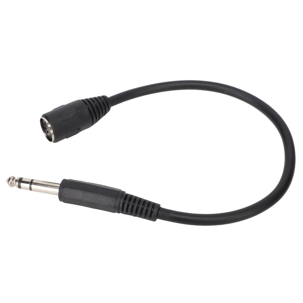 Гибкий кабель-переходник DIN 5 Pin (мама) на 6.35 мм (папа), Plug and Play, 1.0 фута, Аудиоадаптер для микрофона, Стерео удлинитель аудио TRS