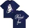 Streetwear Harajuku Graphic Tshirt Singer Midnight Sun Pop Music Aesthetics 2026 Summer Print Pure Cotton Shortsleeved top