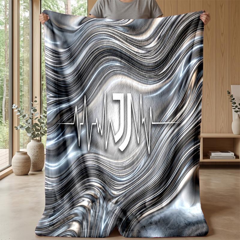 Juventus FC Theme blanket Soft Flannel Blanket Plush Throw Blanket Cozy Sofa Bed Blanket for Home Decor
