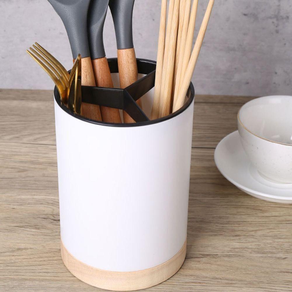 Three Compartments Cutlery Drainer Detachable Design Tableware Storage  Utensil Storage