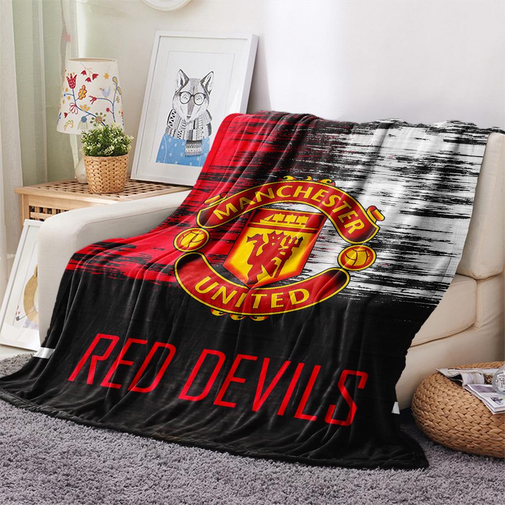 Man United Flannel Blanket, High quality Comfortable for All Seasons, Home Decor, Warmth and Comfort
