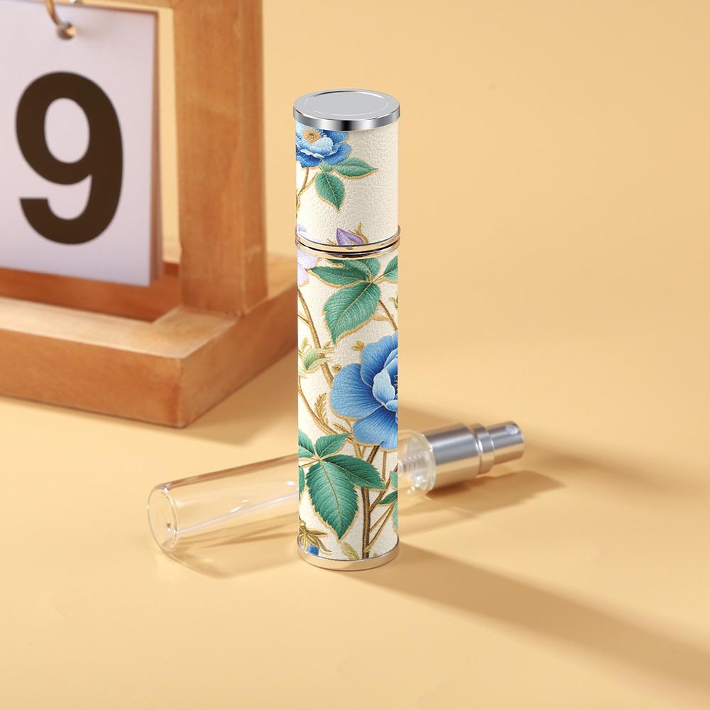 Пульверизатор из ПУ кожи, Флакон-атомайзер для цветочных духов, Контейнер для аромата с ультрадисперсным распылением, Для путешествий