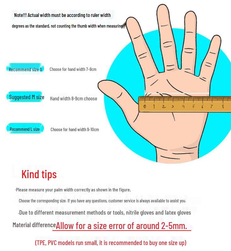 BeiYiPin Food-Grade Thickened PVC Disposable Gloves