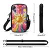 2D-Psychedelic Celestial Golden Sun Cosmic Swirl Starburst Metallic Texture Acrylic Style Art Print Crossbody Phone Bag