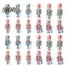 Festival Photo Props 12/24/36Pcs Christmas Nutcracker Wooden Ornaments, Watercolor Soldier Hanging Decoration European Style Set for Tree, Holiday