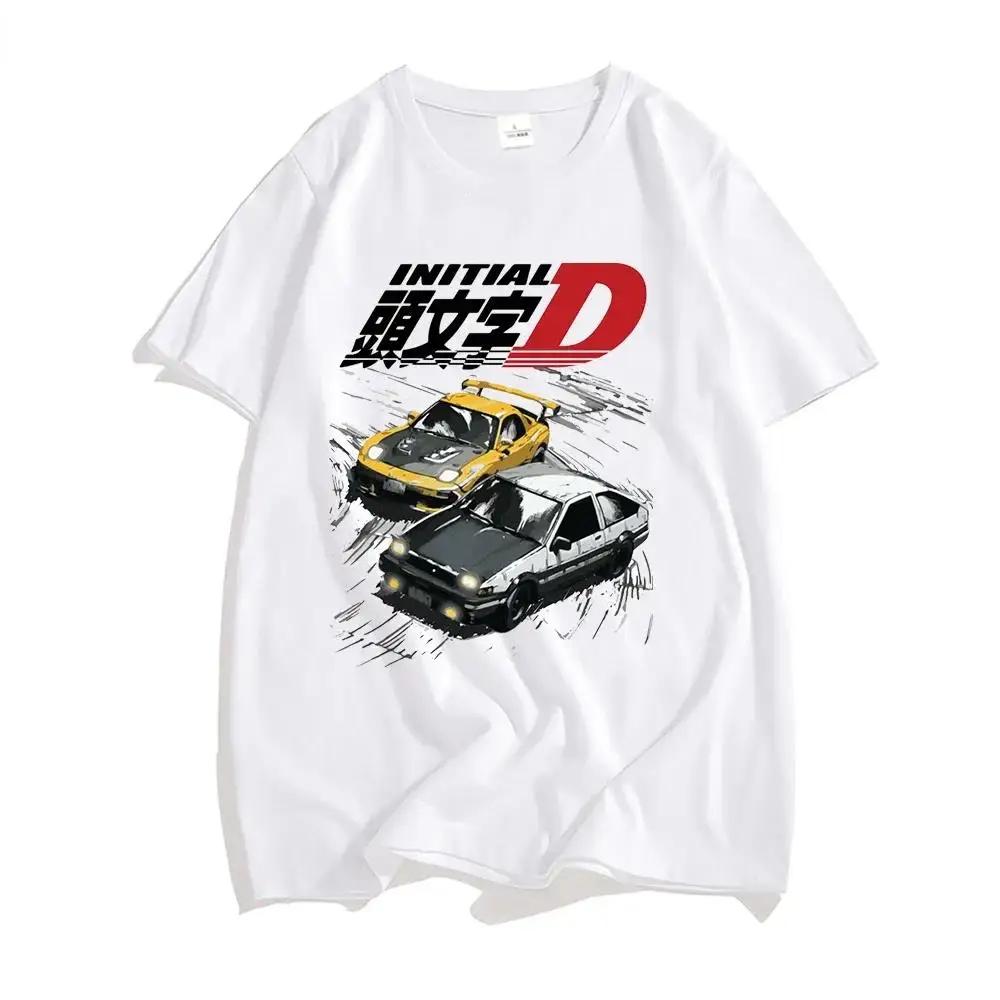 Initial D T Shirt Japanese Anime Graphic Funny Harajuku Manga T Shirt Fashion Casual Short Sleeve T Shirt Summer Men's T-shirt
