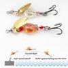 5Pcs Fishing Lure Spinnerbait with Treble Hooks Vibrant Color Compact Portable Fishing Lures Spoon Spinner Baits Kit