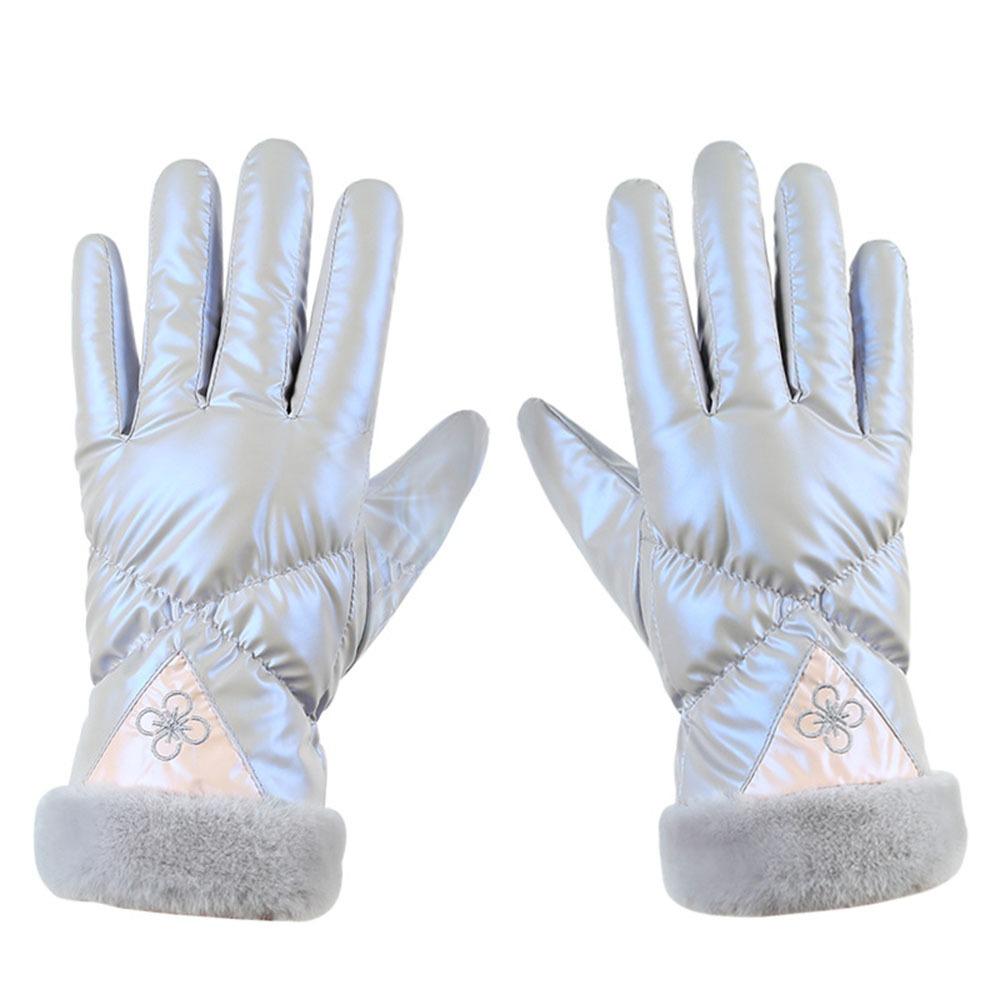 Women Ski Gloves Thickened Snow Motorcycle Gloves Soft Winter Mittens  Climbing