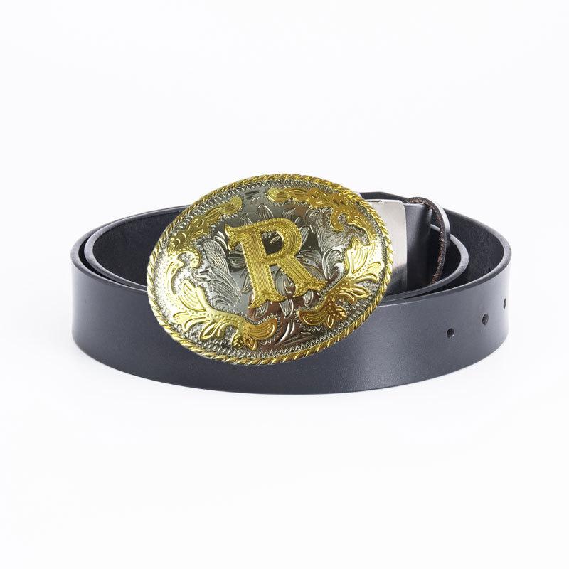 Мужской ремень из цельной коровьей кожи, повседневный, с белой пряжкой цвета золота K, с гладкой пряжкой, с пряжкой-бортом