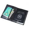 Simple Style Genuine Leather Passport Cover Ticket Wallet Travel Document Storage Bag Multi-functional Thin Card Holder