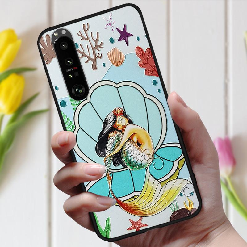 3D Тисненый Цветочный Чехол Для Sony Xperia 10 III Чехол Милый Рельефный Чехол Для Sony Xperia 1 III 5 III 10III Чехол На Телефон Coque Модный